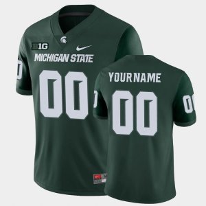 Men's Michigan State Spartans NCAA #00 Custom Green Authentic Nike Stitched College Football Jersey QT32X24VJ